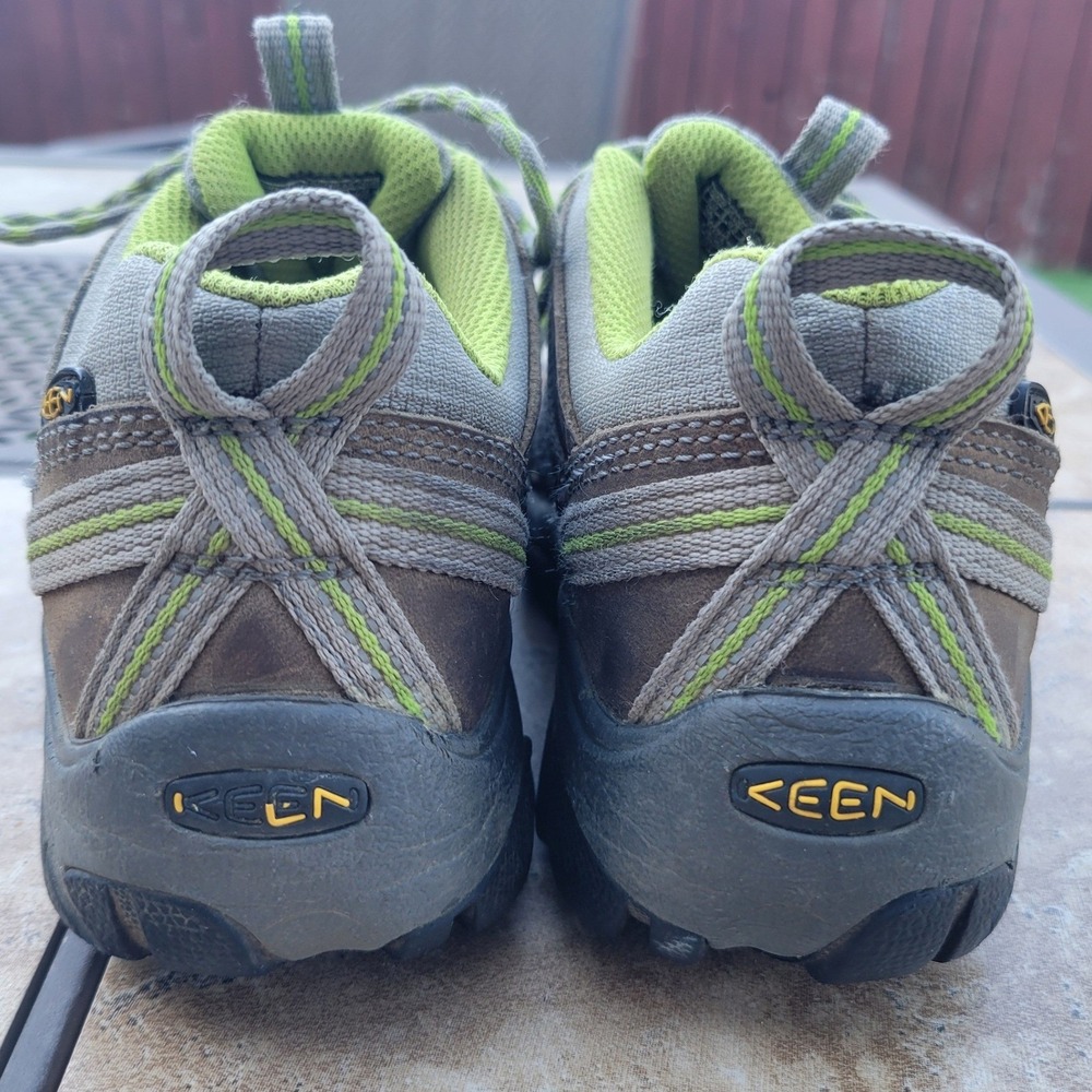 KEEN Voyageur Hiking Shoes Womens 6 Brown Lime Green Leather Mesh 1010141 - Picture 6 of 16
